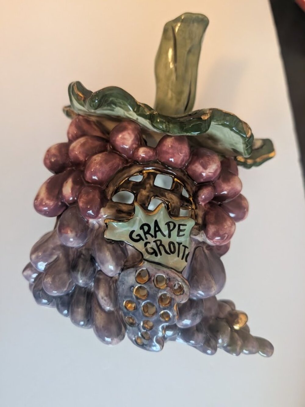 Blue Sky Clayworks ‘Grape Grotto’ Tealight Candle House